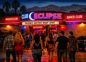 people heading into a Dance club that appears to be in Tucson Arizona