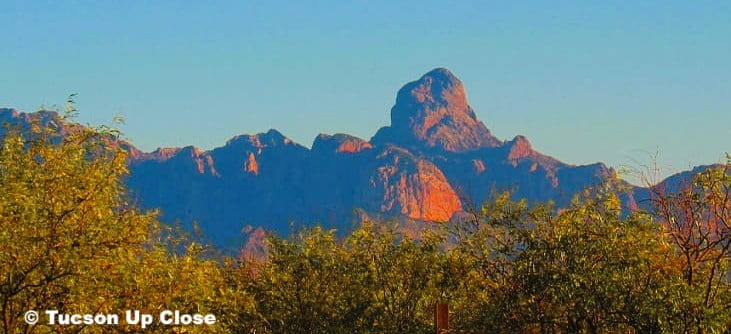 Bobaquivari peak in mountains sacred to the Tohono O'odham