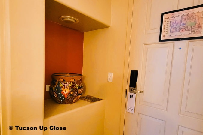 Entryway to a southwestern styled boutique hotel in Tucson AZ