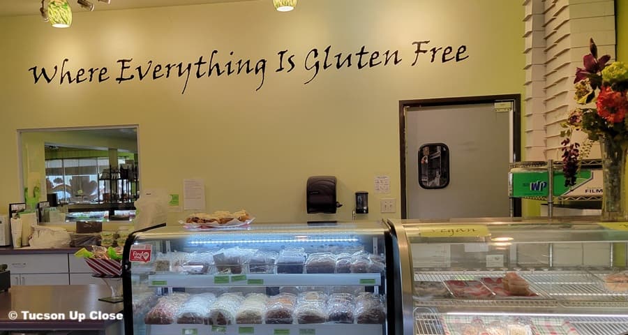 gluten free restaurant counter with their motto on the wall gluten free restaurant counter with their motto on the wall