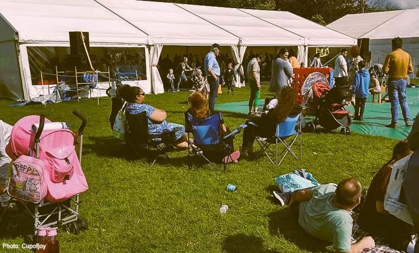 people gathered at an outdoor event