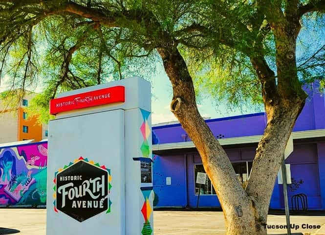Marker when entering the Tucson neighborhood of Fourth Avenue