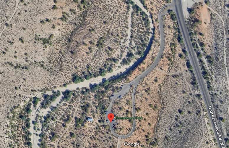 Overhead detail of Greasewood Park in Tucson AZ