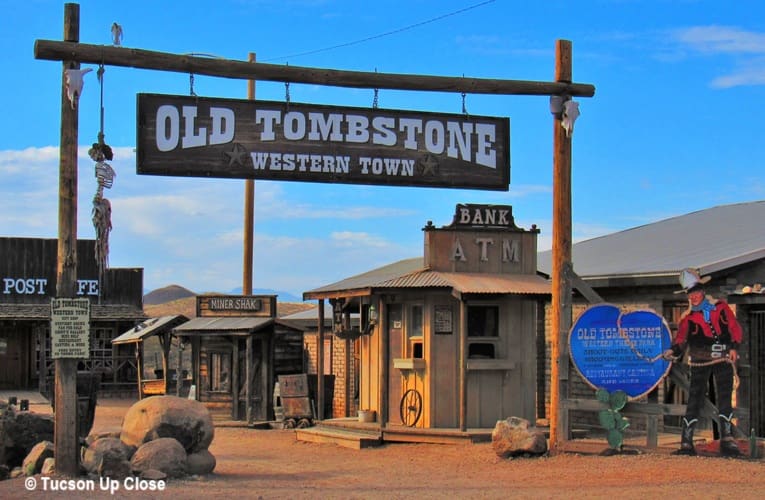 Entry to Old Tombstone fun park in the City of Tombstone AZ