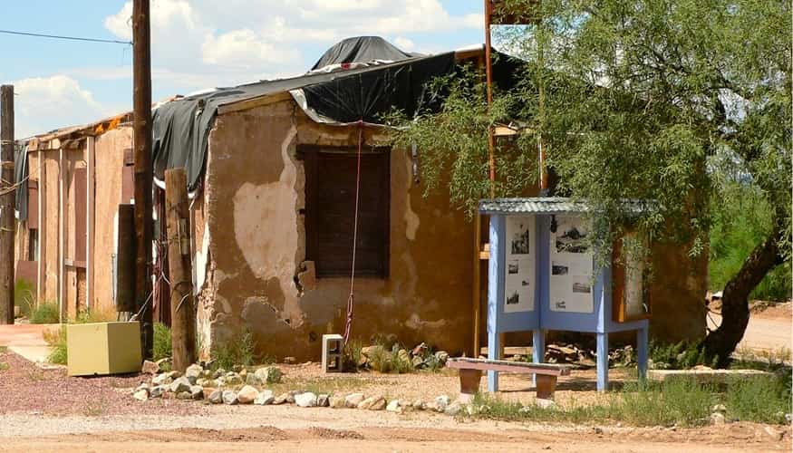 Photo of an old historic post office in Vail AZ that is now being restored.