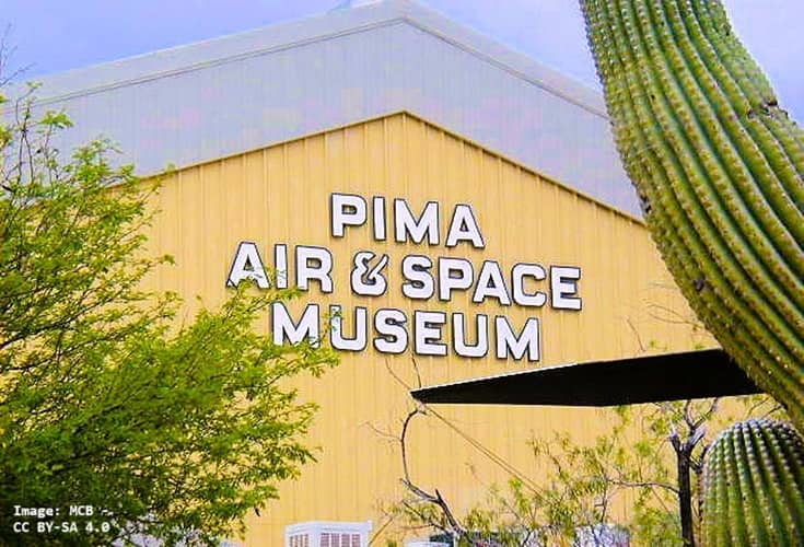 sign on side of the building housing Pima Air and Space Museum