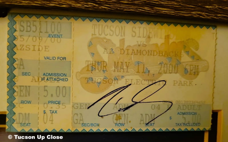 Randy signed Sidewinder ticket