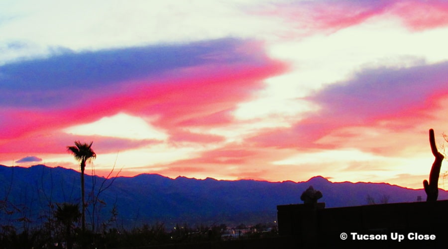 colorful sunset over the mountains