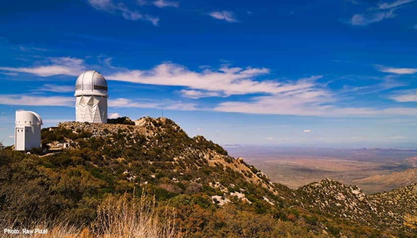 valley overlook from the top of Kitt Peak mountain