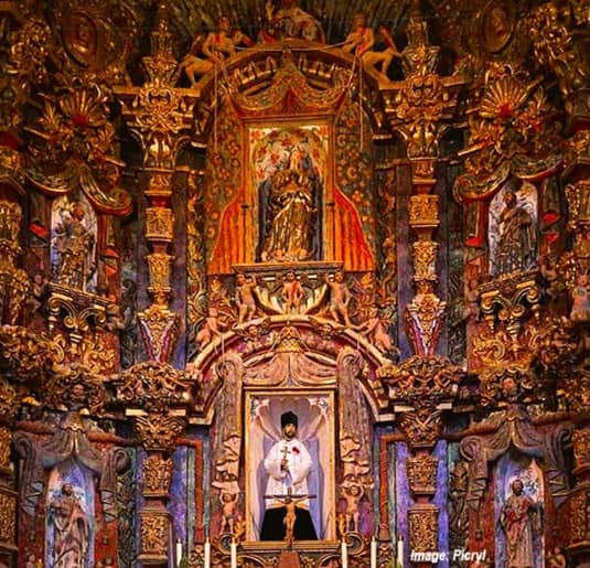 Ornate sanctuary at Mission San Xavier del Bac