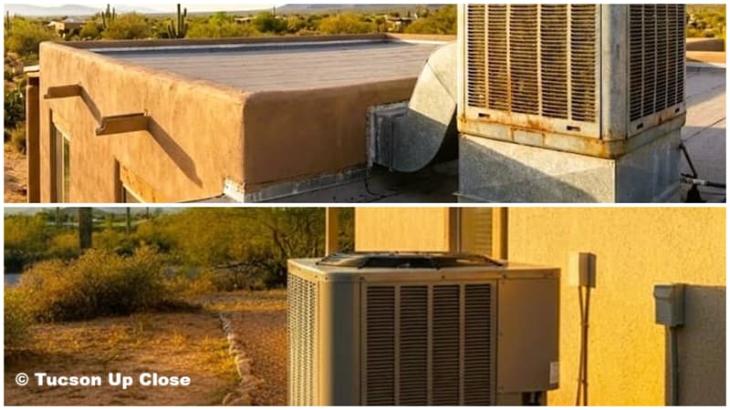 comparison of evaporative cooler and an air conditioner unit