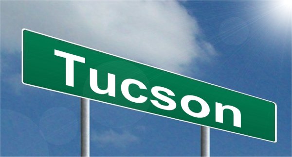 Sign announcing you are entering Tucson Sign announcing you are entering Tucson